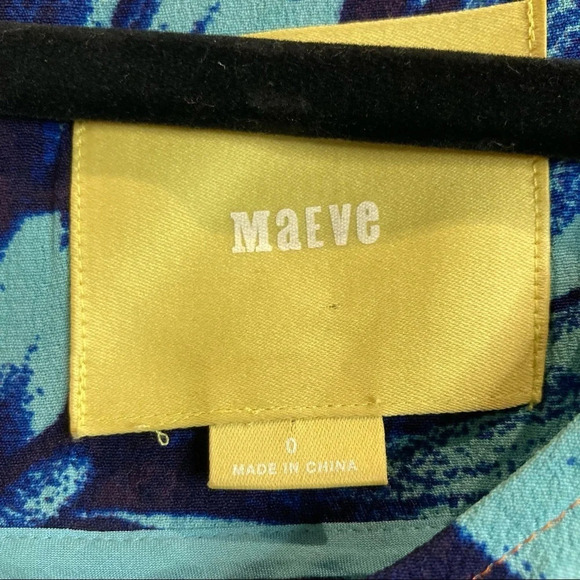 MAEVE Sz 0 High Low  Hemline Oversized Flowy Colourful Dress - Picture 12 of 12